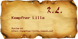 Kempfner Lilla névjegykártya